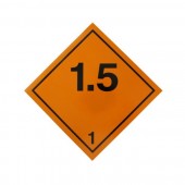 Eticheta ADR clasa 1.5 aluminiu Transport substante si obiecte explozive (300x300mm)