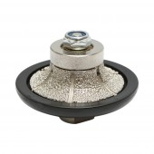 Freza diamantata semibaston B15, D65mm, raza 15mm, filet M14 pentru canturi granit Breckner Germany