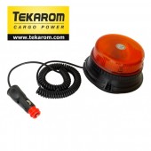 Girofar auto cu efect de rotatie sau stroboscopic 12V/24V orange cu 12 LED-uri de 3W