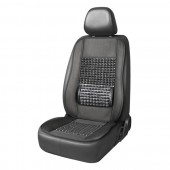 Husa scaun auto cu bile de masaj si suport lombar 110x46cm Negru