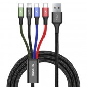 Incarcator USB Baseus Fast 4in1 Lightning / micro 3,5A 1.2m negru