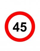 Indicator limitare viteza autocolant 45 km/ora
