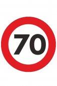 Indicator limitare viteza autocolant 70 km/ora Ø12