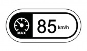 Indicator limitare viteza autocolant 80 km/ora