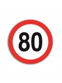 Indicator limitare viteza autocolant 80 km/ora