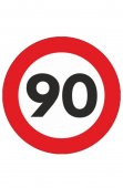 Indicator limitare viteza autocolant 90 km/ora Ø12