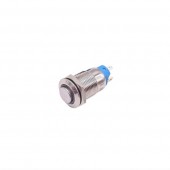 Intrerupator buton On-Off, fi12mm, aluminiu