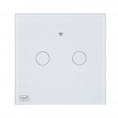 Intrerupator inteligent cu touch PNI SafeHome PT202L WiFi, 10A, control prin aplicatia Tuya Smart, compatibil cu Alexa si Google Assistant - Live