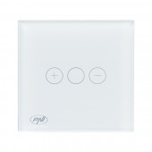 Intrerupator simplu cu touch si dimmer PNI SafeHome DIM101, 1X700W, Live Wire, fara nul, sticla dimabil