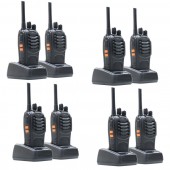 Kit 8 statii radio portabile PNI PMR R40 PRO acumulatori, incarcatoare si casti incluse