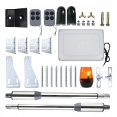 Kit automatizare porti batante PNI MAB300LR, cu 2 motoare 40W, telecomenzi si panou de control, fotocelule si lampa, lungime poarta 2 x 2.5m max,