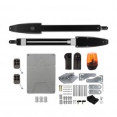 Kit automatizare porti batante PNI MAB600 cu 2 motoare, lampa, fotocelule, telecomenzi si panou de control, lungime poarta 2 x 3m max, greutate porti