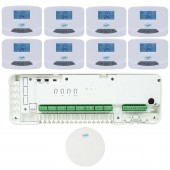 Kit automatizare Wi-Fi PNI CT28 Pro 8 pentru incalzire in pardoseala, aplicatie de mobil Tuya Smart, 8 unitati comanda si hub internet inclus