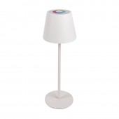 Lampa de Masa LED Reincarcabila JOSEPHINE 2, Touch, RGB + Lumina Alba, Interior/Exterior, 35 cm, Alba