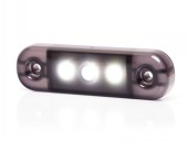 Lampa marcaj BLACK cu lumina alba 3 LEDURI 12/24V