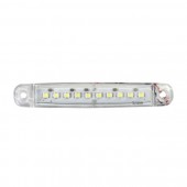 Lampa pozitie-strobo alba 9 leduri 10x1.5 cm