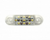 Lampa pozitie-strobo ovala alba 9 leduri 24V