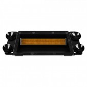 Lampa stroboscopica cu ventuza, pentru parbriz, 24 LED, galbena