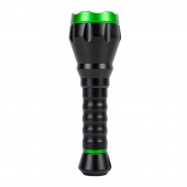 Lanterna PNI Adventure F750 Green Light din aluminiu, LED 10W, 500 lm, pana la 850 m, IP44, acumulator 4000mAh inclus, incarcare prin USB Type-C,