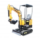 Mini excavator 1T cu semicabina, motor diesel 9.5CP, adancime sapare 1750mm, capacitate ridicare 350kg, latime cupa 380mm THOR