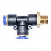 Mufa rapida T plastic amp surub metalic fi 8x8 cu M12