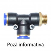 Mufa rapida T plastic si surub metalic fi 6x6 cu 1/2