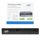 NVR POE PNI House IP710J, 10 canale 4K 8MP, 4 canale POE si 6 canale IP cu switch PNI POE sau normal H.265