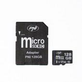 Pachet 2 bucati Card de memorie MicroSD PNI 128GB Clasa 10, 80 Mb/s, V30 cu adaptoare SD incluse