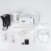 Pachet Camera supraveghere video PNI House IP52 2MP 1080P wireless cu IP + Card de memorie MicroSD PNI 128GB cu adaptor SD