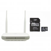 Pachet NVR wireless PNI House WIFI800, 8 canale 5MP sau 4 canale 4K 8MP, prompt vocal si card de memorie MicroSD PNI 128GB inclus