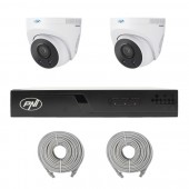Pachet supraveghere video NVR POE PNI House IP710J, 2 camere PNI IP505J 5MP si 2 cabluri UTP CAT6 20 metri incluse