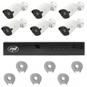 Pachet supraveghere video NVR POE PNI House IP716J, 6 camere PNI IP818J 8MP si 6 cabluri UTP CAT6 20 metri incluse
