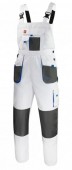 Pantaloni de lucru cu pieptar CLASSIC alb