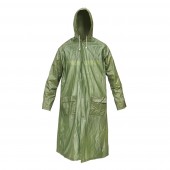 Pelerina cu gluga impermeabila L din PVC, 2 buzunare, inchidere cu capse, verde inchis Breckner Germany