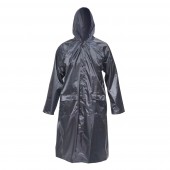 Pelerina cu gluga impermeabila XL din poliester cu membrana PVC fante de aerisire, 2 buzunare si fermoar navy blue Breckner Germany