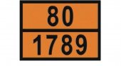 Placa ADR aluminiu - ACID CLORHIDRIC