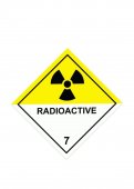 Placa ADR aluminiu Pericol Transport materiale radioactive clasa 7