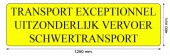 Placuta TRANSPORT EXCEPTIONNEL 1250x400