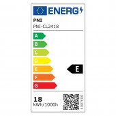 Plafoniera LED PNI D-Light CL2418 18W, rotunda 21.7 cm, 6400K, 230V, 1980 lm, alb rece