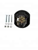 Priza PVC 7+1 pini, impermeabila, cu accesorii de montaj