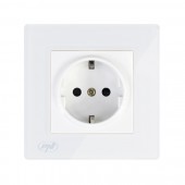 Priza simpla incastrabila PNI WP101 cu rama din sticla, 16A, 3700W, 230V