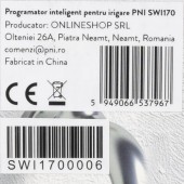 Programator inteligent pentru irigare PNI SWI170, Wi-Fi, racord 3/4 sau 1/2, 1700 l/h, control prin aplicatie Tuya, compatibil cu Amazon Alexa si