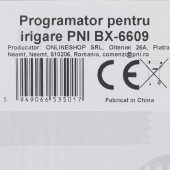 Programator pentru irigare PNI BX-6609, display LCD, alb
