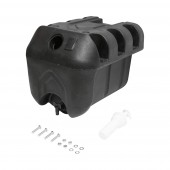 Rezervor apa 30L cu robinet si dozator de sapun 250ml. plastic negru 332x420x331 mm