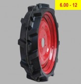 Roata completa echivalent 6.00 x 12 (CAUCIUC PLIN)