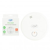 Senzor de fum PNI A024 cu Wi-Fi, control din aplicatia Tuya Smart, alimentare baterie 9V, 85dB, alarma sonora si vizuala, alarma silentioasa