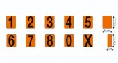 Set 10 buc. cifre ADR 0-9 + X