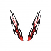 Set 2 abtibilduri Flacari auto decorativ pentru exterior si interior