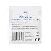 Set 2 Adaptori CCTV PNI 201C Video Balun Pasiv BNC pe fir 600m pt. cablu CAT5
