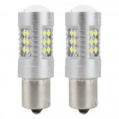 Set 2 becuri auto cu LED AMIO 12-24V, BA15S P21W , 24 SMD 3030